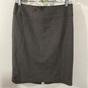 Banana Republic Stretch Wool Straight Pencil Skirt Brown 2